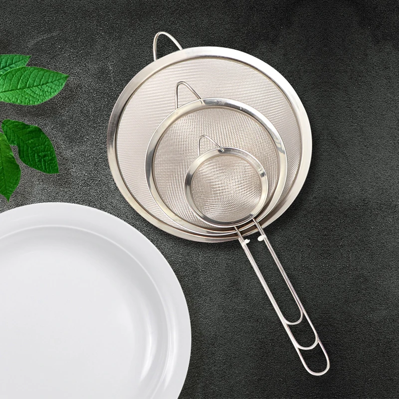 

Сетка для разделения пищевых продуктов из нержавеющей стали, Кухонное ситечко, масляное ситечко, ситечко для муки, кухонный аксессуар