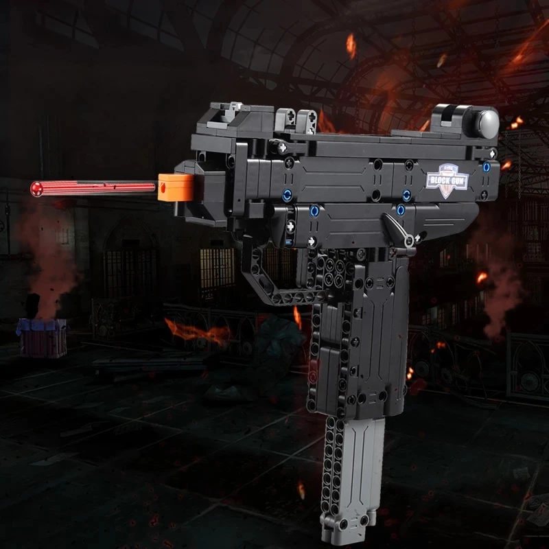 

359 шт. боевое оружие серии пистолет УЗИ игрушки строительные блоки могут огонь пуля техника оружие DIY Кирпичи игрушки подарок для детей
