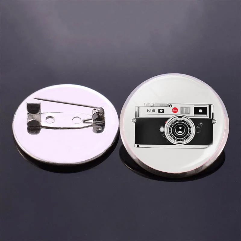 Винтажная брошь для камеры телефона фотография стеклянная с кабошоном модная