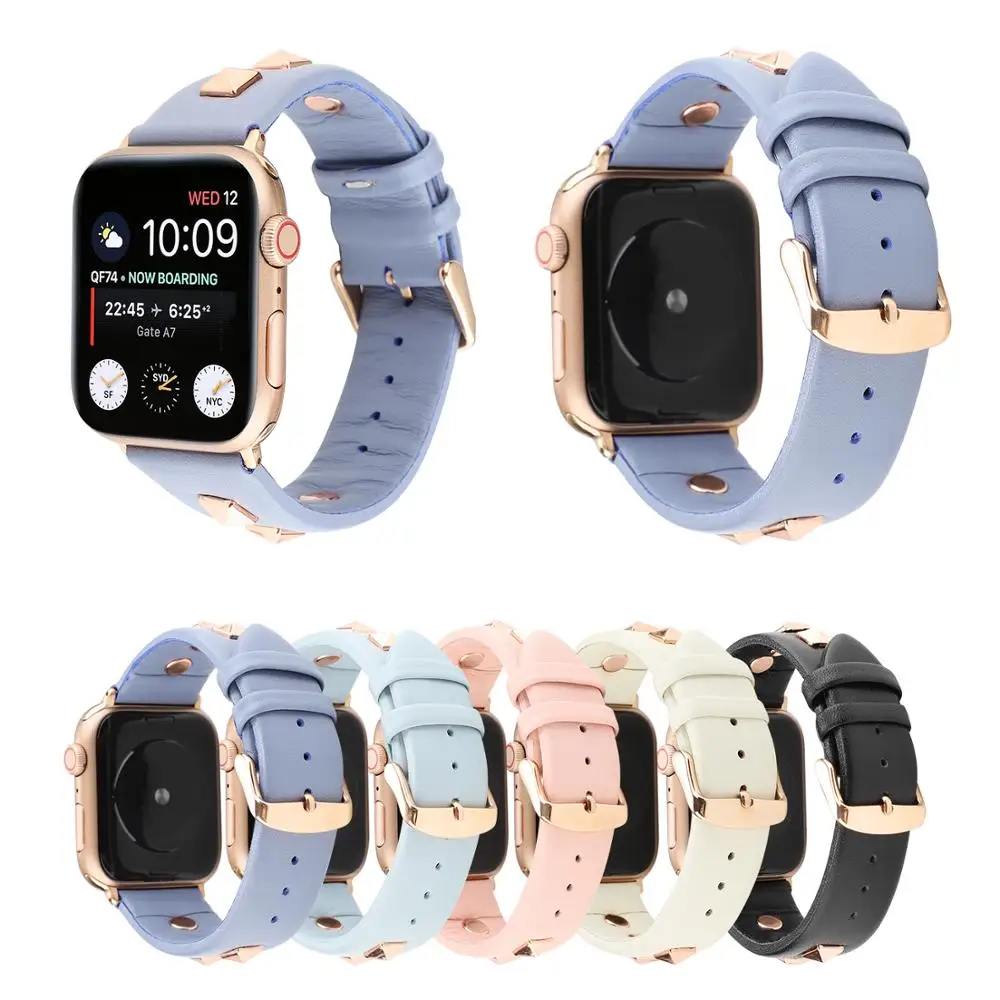 Ремешок для часов Apple Watch Band Series 5 4 3 2 1 дизайнерский роскошный кожаный браслет с