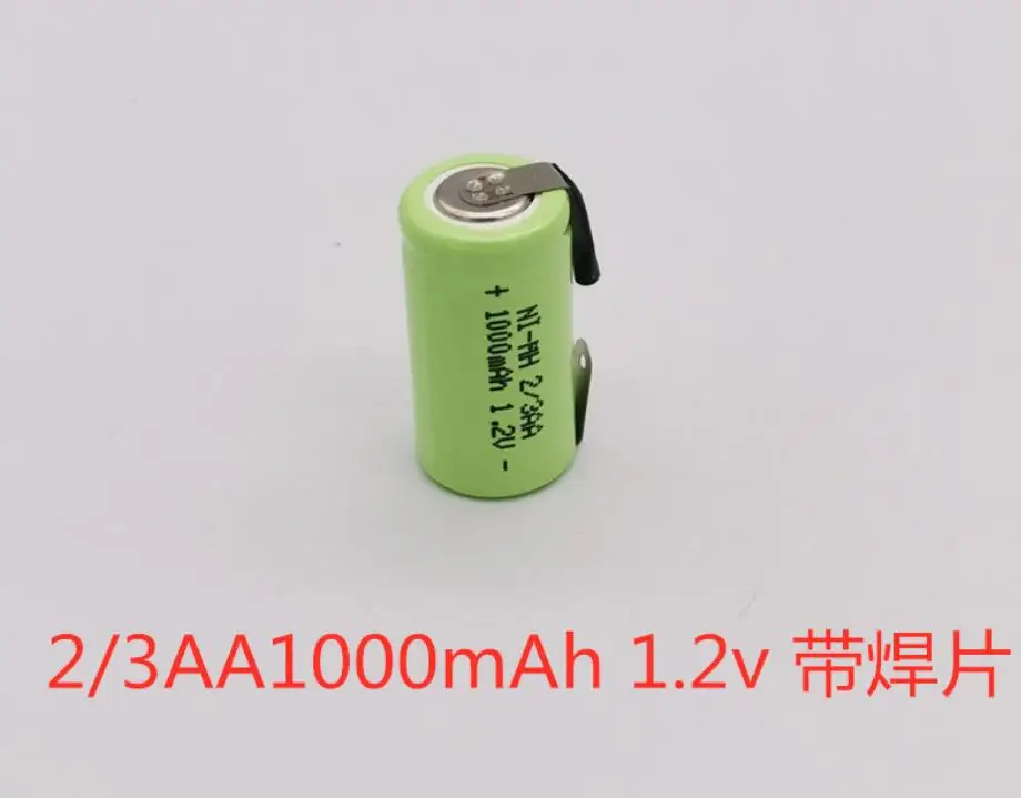 2 шт./лот новый оригинальный 1 в 2/3AA 800 мАч 1000 Ni-MH 2/3 AA перезаряжаемая батарея с