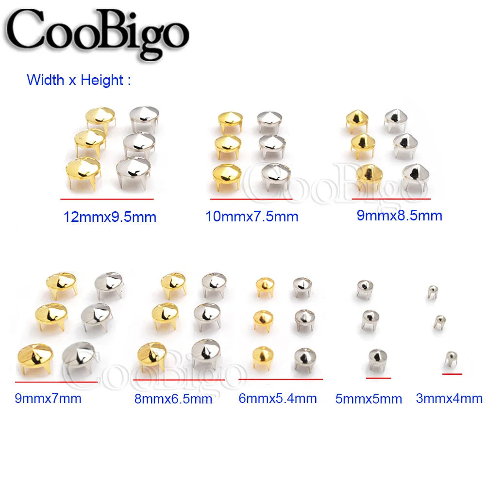 100 шт. конусные шпильки заклепки шипы гвоздики для улицы в стиле панк сапог