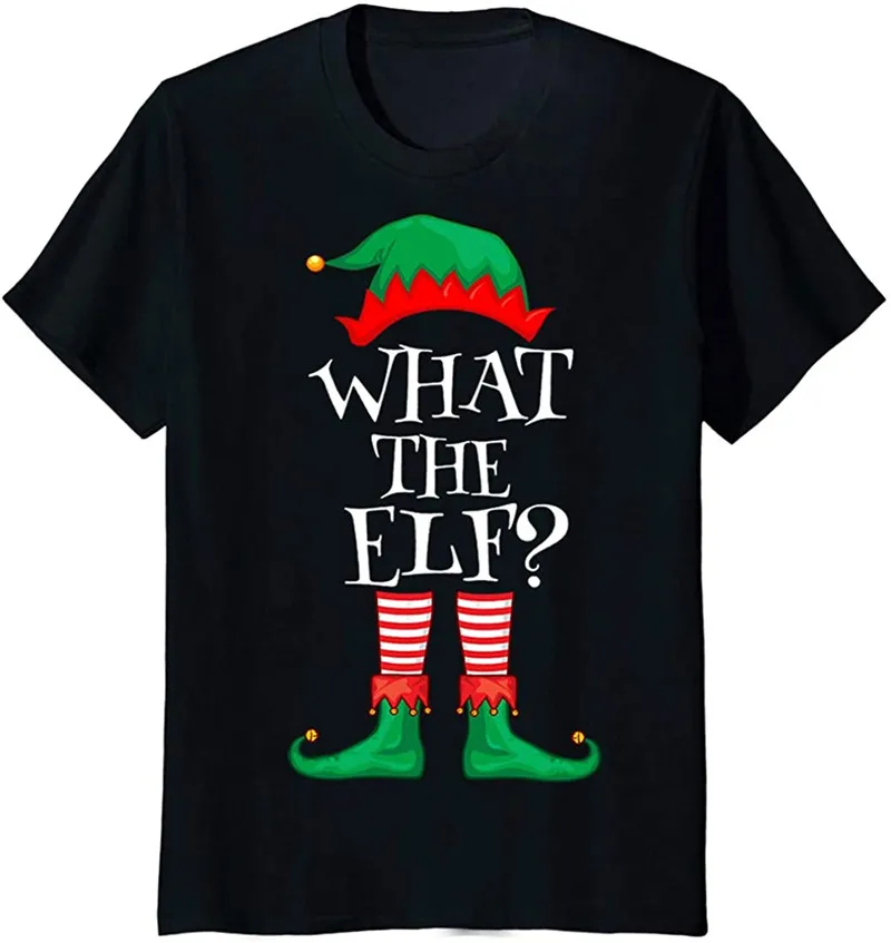 Рождественская рубашка What The Elf сочетающаяся с семейной группой праздничная