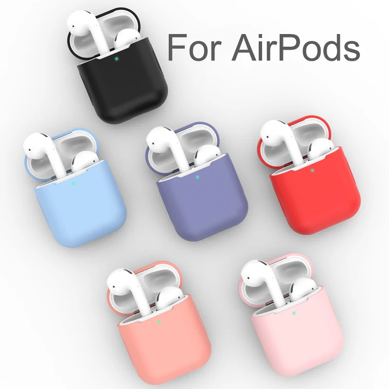 

Air Pods Silicone Bluetooth Wireless Earphone Case for AirPods Protective Cover Skin Accessories for Apple Airpods Charging Box
