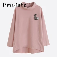 graphic fluffy hoodies for womens anime cartoon oversized pullovers girls kawaii bunny patch designs thick sweatshirts