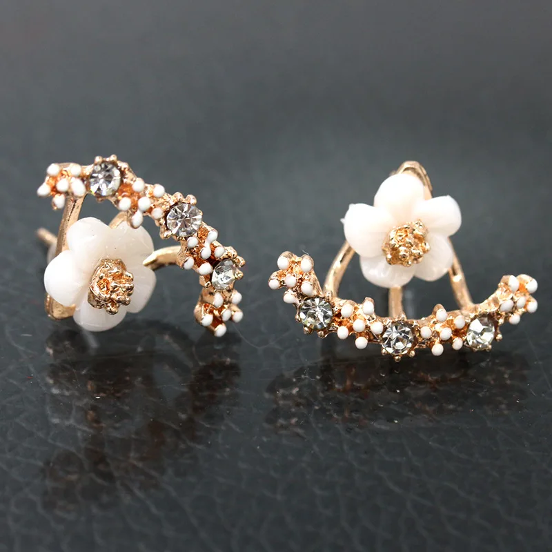 

flower earrings for women pendientes jewelry kolczyki cute earings korean fashion piercing aretes statement gold stud oorbellen