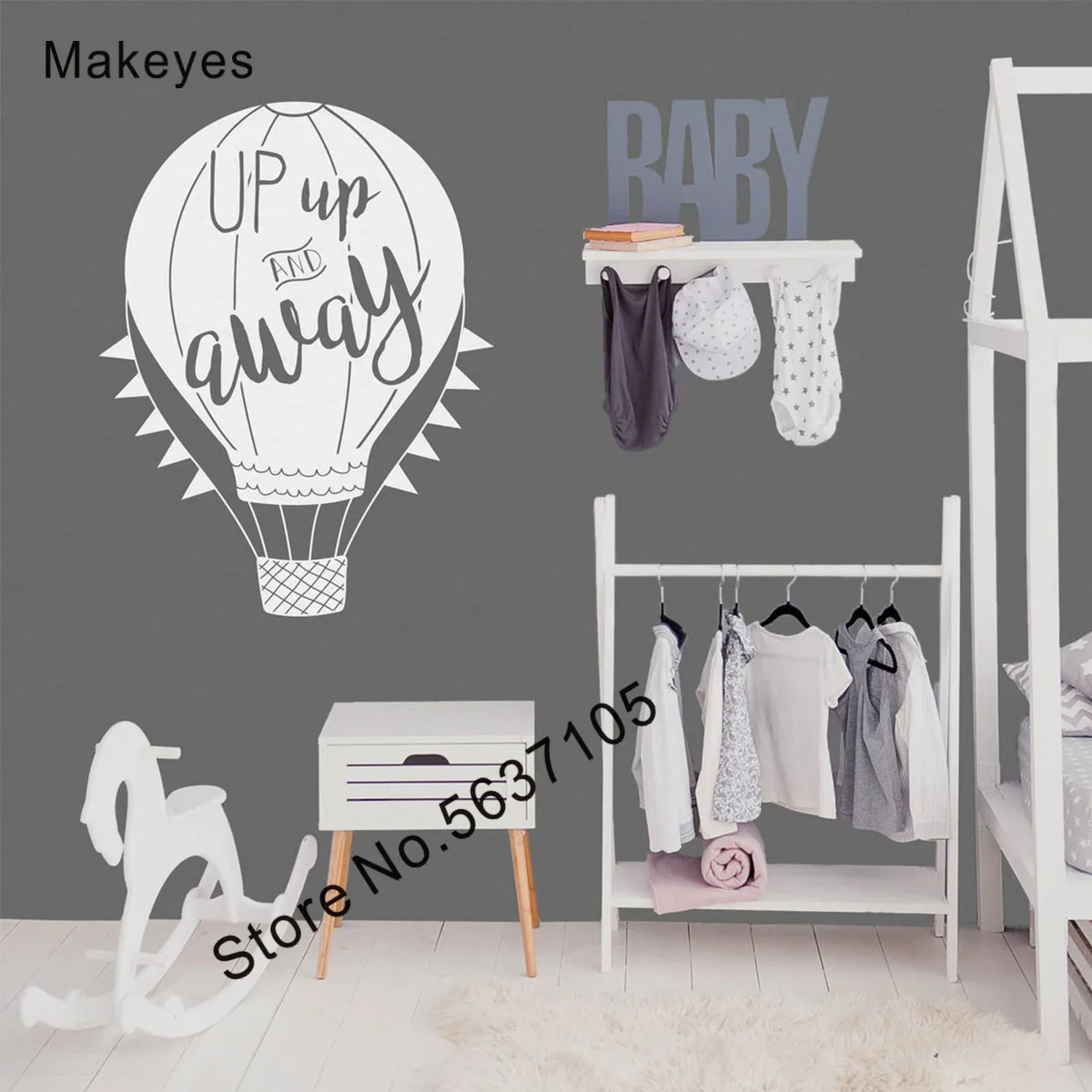 Makeyes Wors цитаты Up Наклейка на стену фрески воздушный шар наклейки домашний Декор