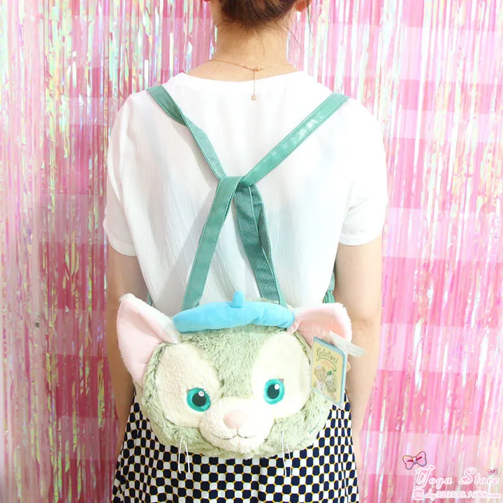 Милый мультяшный плюшевый рюкзак Duffy Bear shellieway Gelatoni с кошкой мягкая Наплечная
