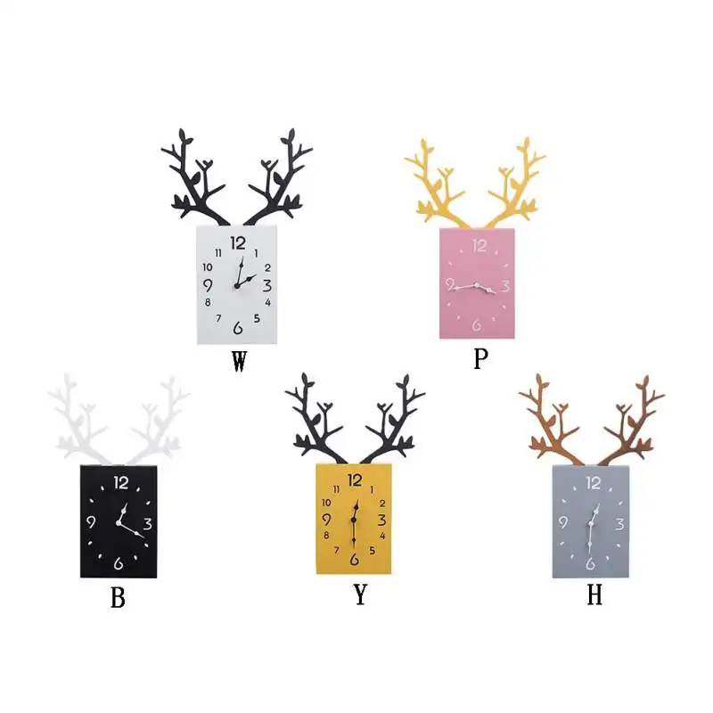 Деревянные рога декоративные настенные часы в скандинавском стиле для дома