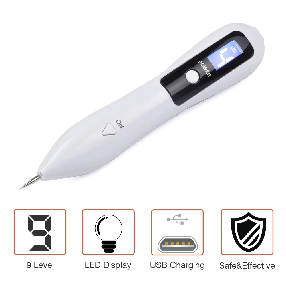 

9 level Laser Plasma Pen Mole Removal Dark Spot Remover LCD Skin Care Point Pen Skin Wart Tag Tattoo Removal Tool Beauty Care