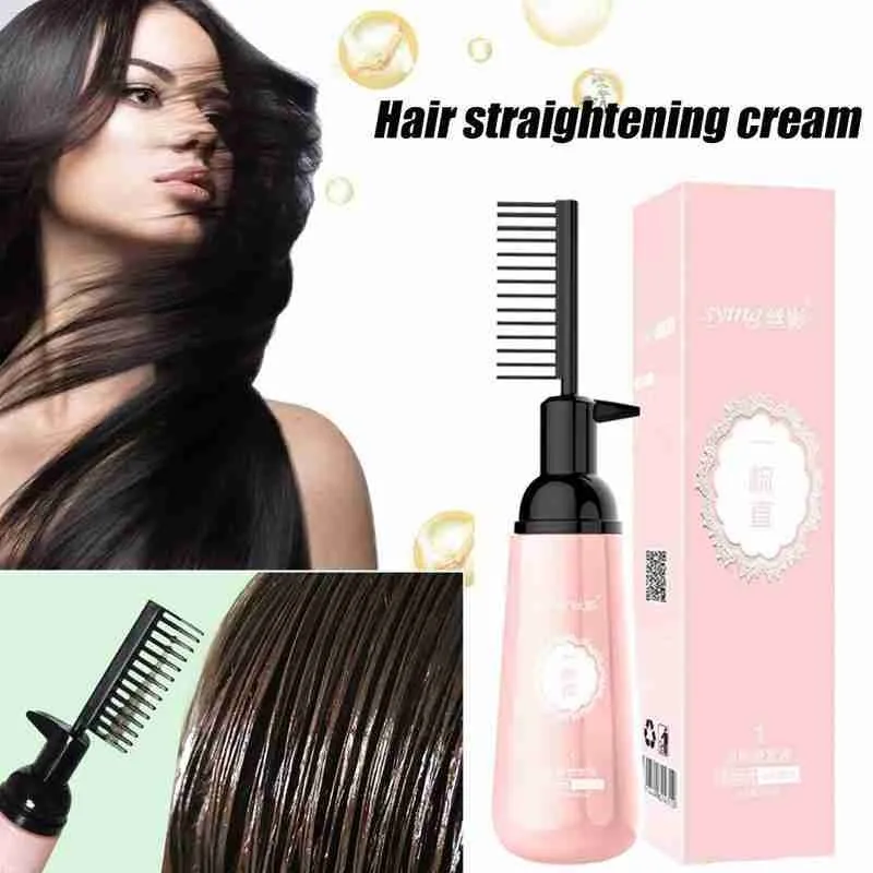 

150ml Free Pull And Comb Straight Free Clip Free Ion Hair Repair Perm Natural Nourish And Hair Cream Hair Straightening P0Y6