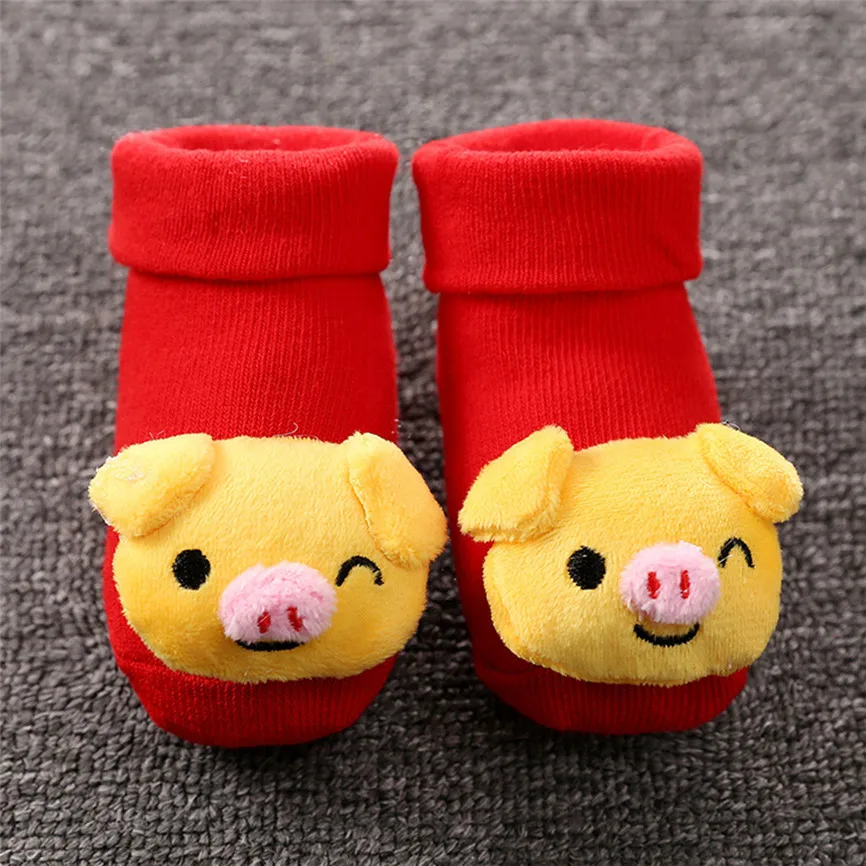 Socks Funny Infant Fashion Lovely Newborn Boys Girls Sock Cute Cartoon Printing Piglet Anti-Slip Soft | Детская одежда и обувь