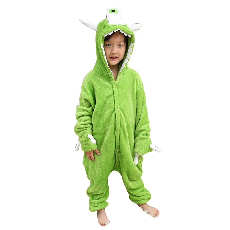 2019 кингуруми детские пижамы с единорогом комбинезон пандой зимняя Фланелевая