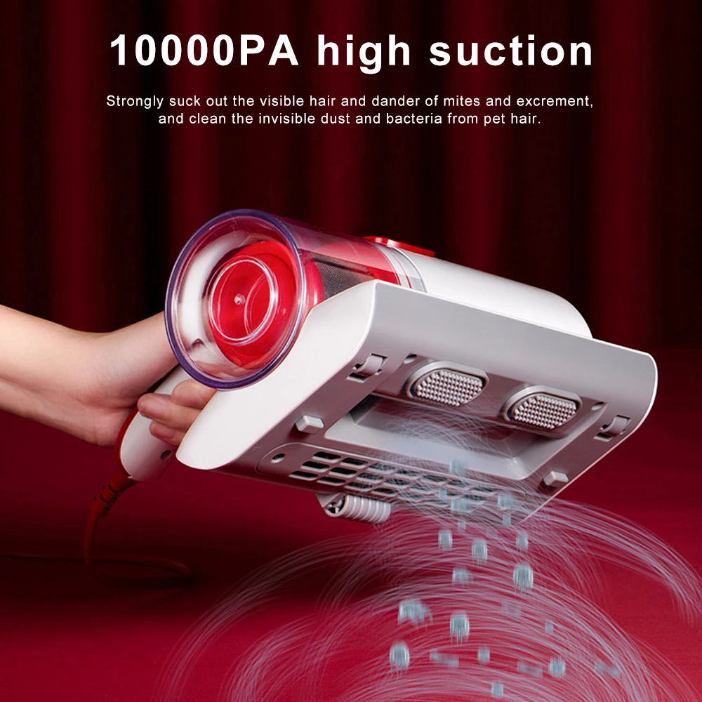 

Mites Vacuum Cleaner Handheld Ultraviolet Sterilization Mite Eliminating Instrument 10000PA Fabric Mattresses Deep Clean Tool