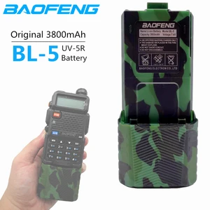 Оригинальный литий-ионный аккумулятор Baofeng UV-5R, 100% мАч, увеличенный BL-5, 3800 в, аккумулятор для Baofeng UV 5R UV5R UV-5RE Plus BF-F8 +, 7,4