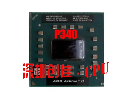 Процессор процессора ноутбука AMD Athlon II двухъядерный P340 P 340 мобильный(1 м кэш 2,2 ГГц) AMP340SGR22GM Socket S1/S1g4 cpu