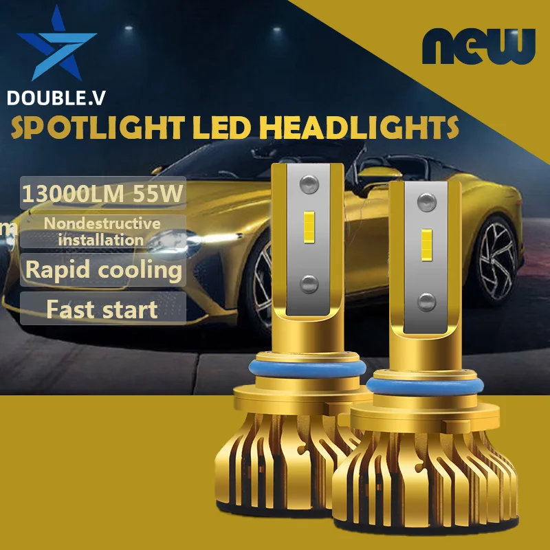 Автомобильная светодиодная лампа H1 6000K H11 H4 Led H7 светодиодный головной светильник