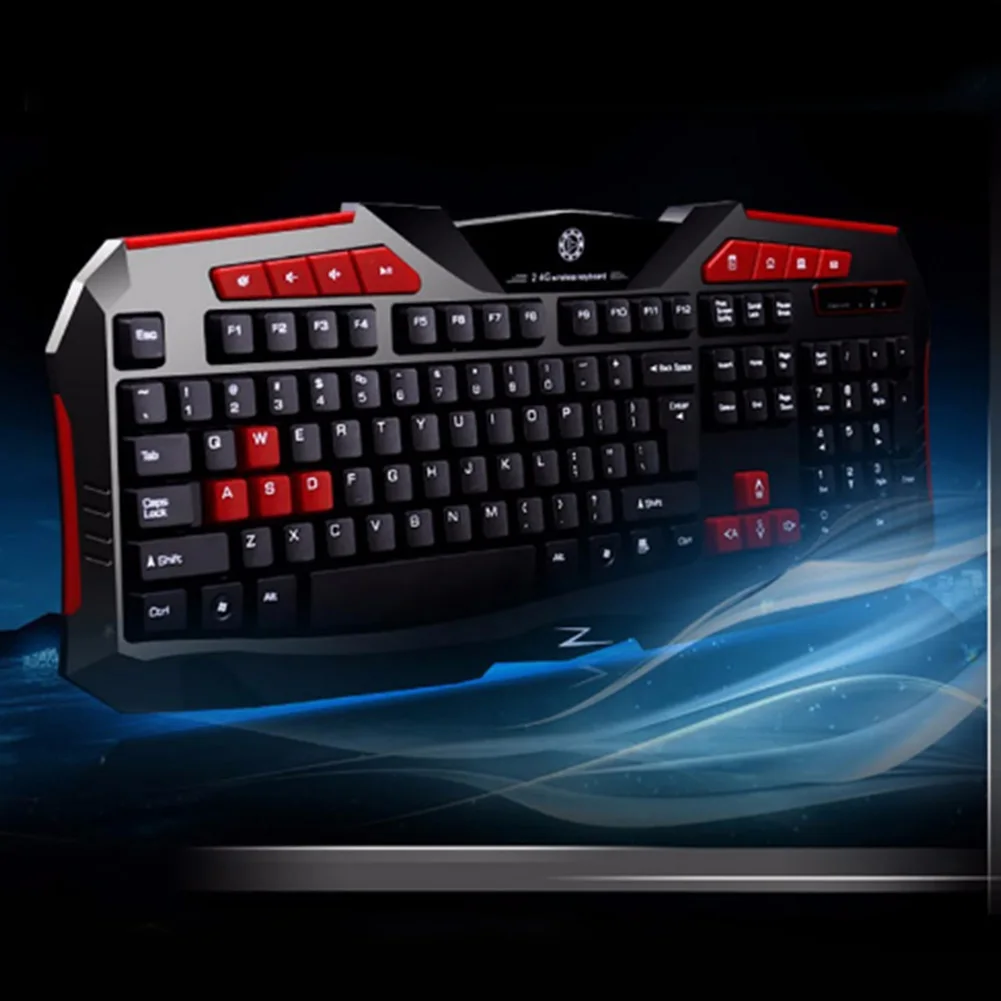 F1 Беспроводная клавиатура мышь USB игровой ПК Комплект геймер для игры домашний офис ноутбук Настольный эргономичный 2400 точек/дюйм водонепроницаемый