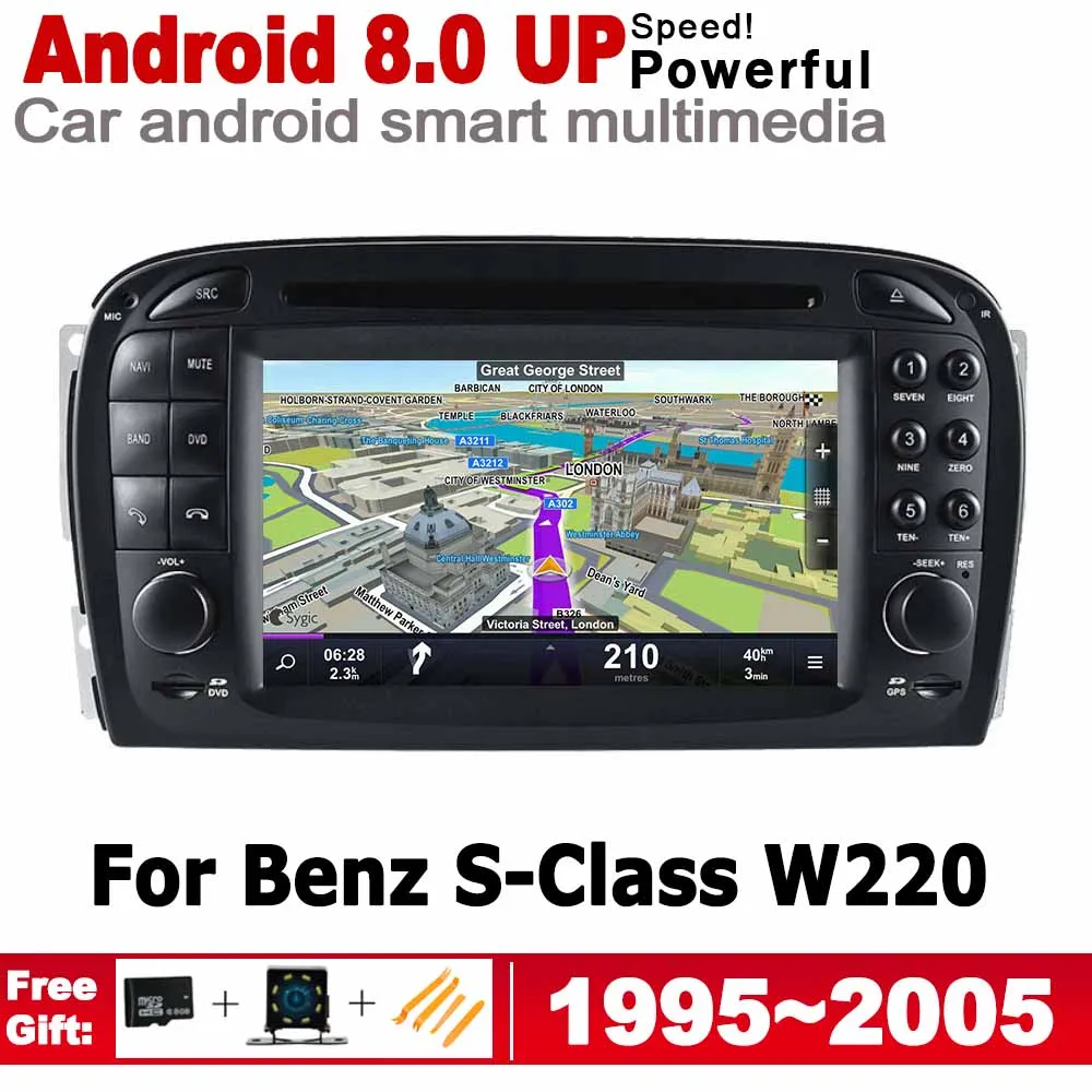 Для Mercedes Benz S-Class W220 1995 ~ 2005 NTG HD DSP Android 8 0 up Автомобильный DVD GPS Navi карта