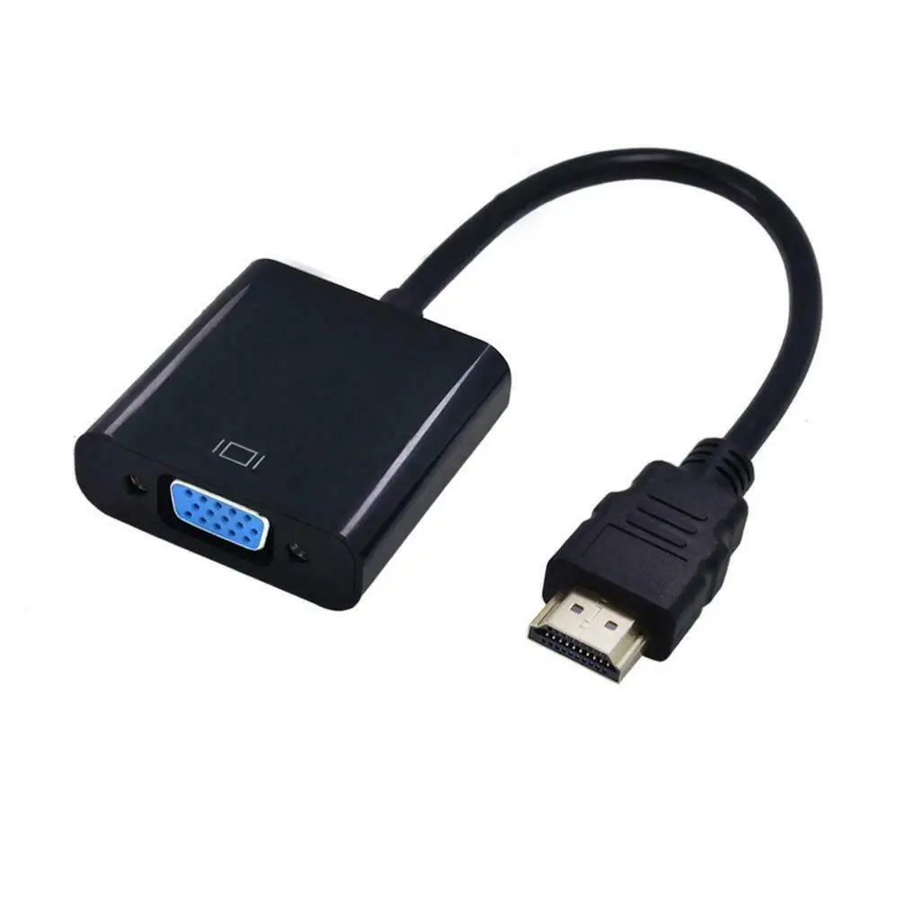 100 шт./лот адаптер hdmi vga штекер в конвертер с разъемом 1080P HDTV монитор для ПК ноутбук