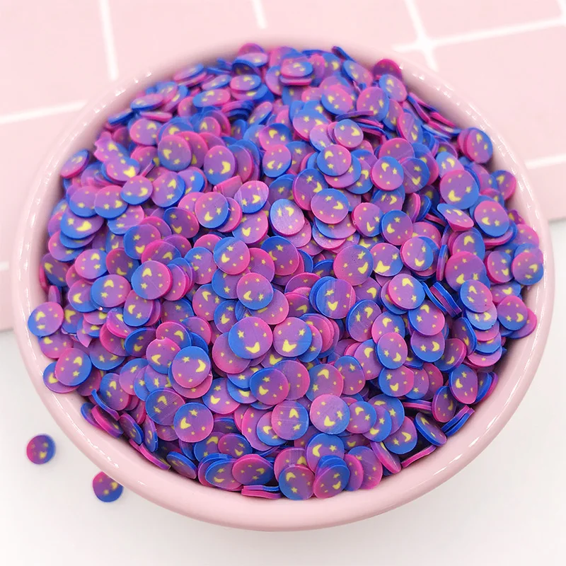 100 г Горячая глина Круглый звездное небо ломтик полимер брызгает для ремесла DIY