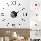 Новое украшение для дома, современные дизайнерские настенные часы, наклейка на стену DIY, настенные часы, 3D большие зеркальные часы, наклейка на стену s