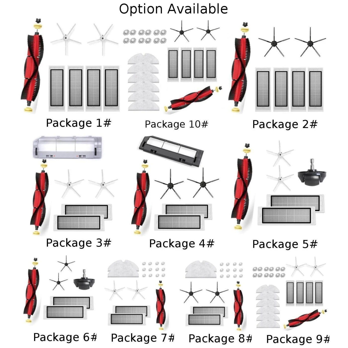 Набор боковых щеток с роликовой щеткой запчасти аксессуары для кухни Xiaomi Roborock S6 S5