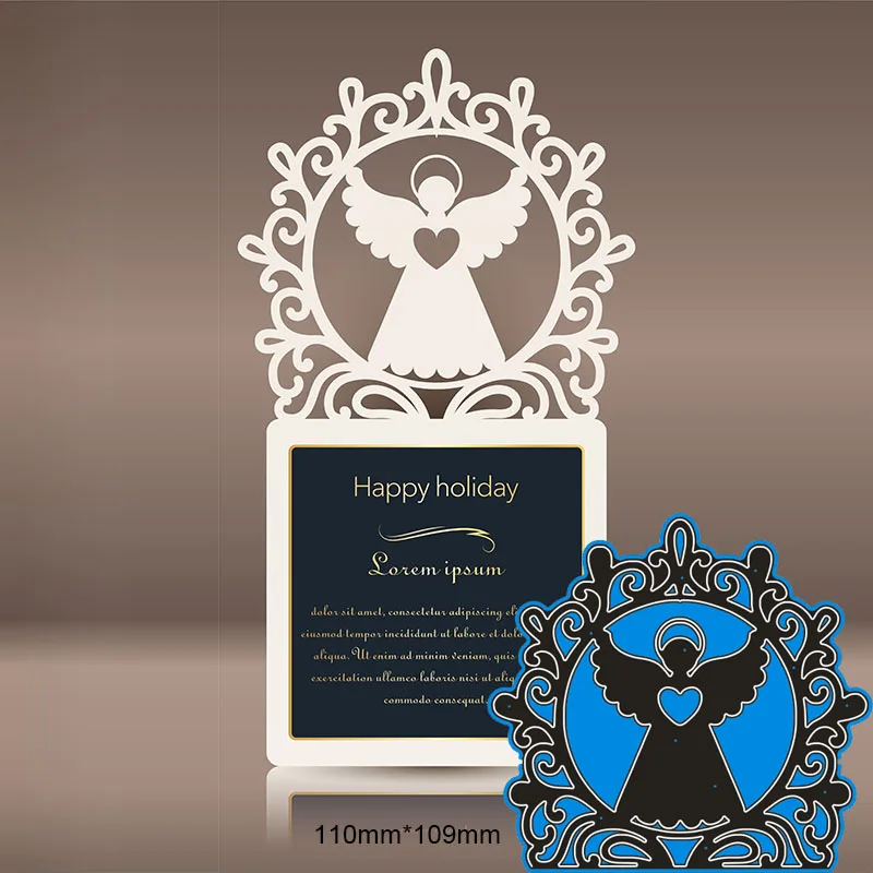 110*109 мм кружева Ангел новые металлические режущие штампы для декора карты DIY