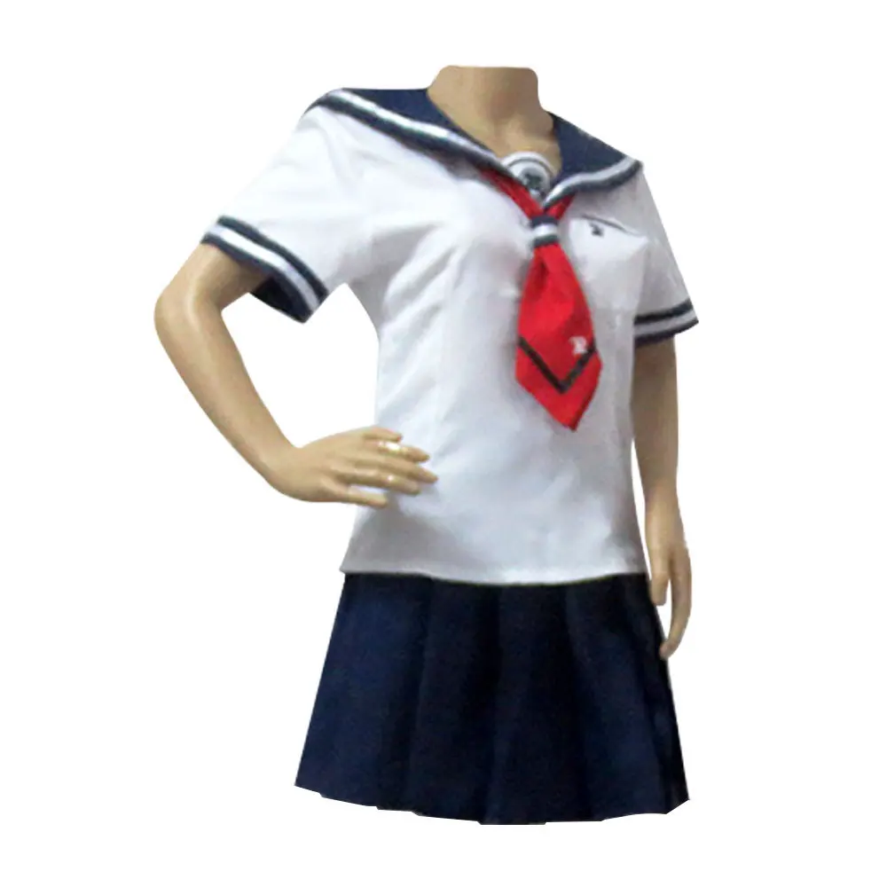 Danganronpa Cosplay costumes Naegi Komaru uniform Women's Skirt / top / tie / Socks / Wig  Anime costume JK school uniform