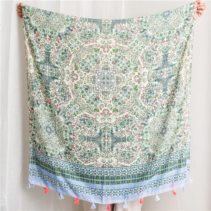 

Luxury Brand Fashion Printed Scarf Women Autumn silk Winter Cotton Linen Shawl Sunscreen scarves poncho chiffon hijab pashmina