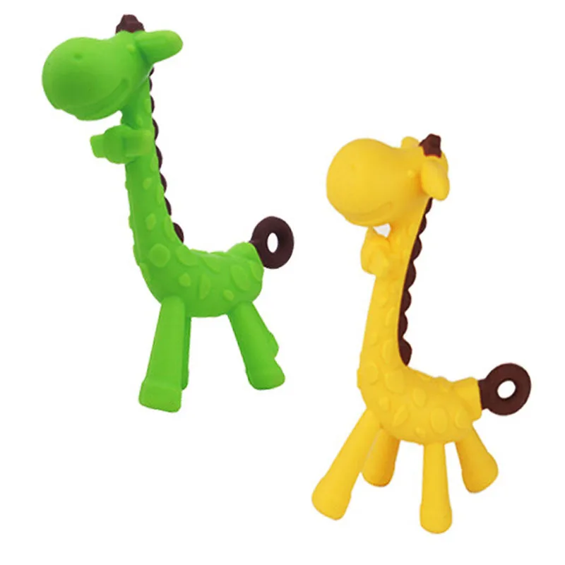 

1Pcs HOT Baby Teethers Giraffe Gum Tooth Stick Silica Teething Teething For Babie