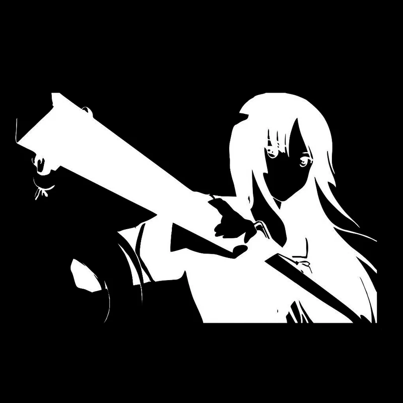 

Volkrays Fashion Car Sticker Ninja Girl Woman Accessories Reflective Waterproof Sunscreen Vinyl Decal Black/Silver,10cm*16cm