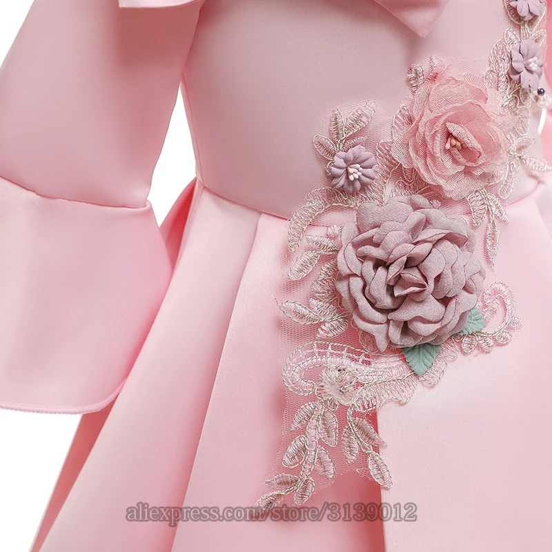 Abaya Enfant платье для детей индейка Мураль кафтан Дубай хиджаб девочек вечернее