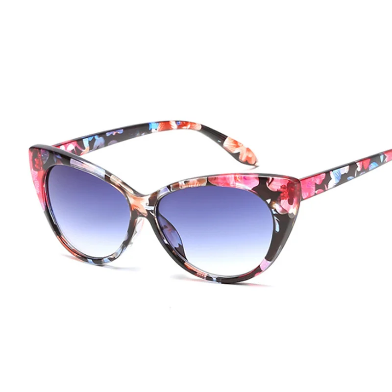 

Flowers Cat Eye Sunglasses Women Luxury Brand Glasses For Female Vintage Eyeglasses Women