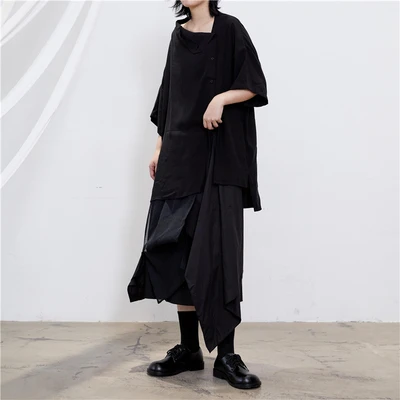 Новый нишевый дизайн Yamamoto Темный Отдел свободная передняя длинная задняя