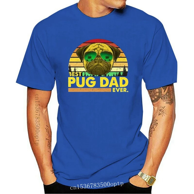 

Abbigliamento Vintage Best Pug Dad Ever Dog Daddy Father T Shirt