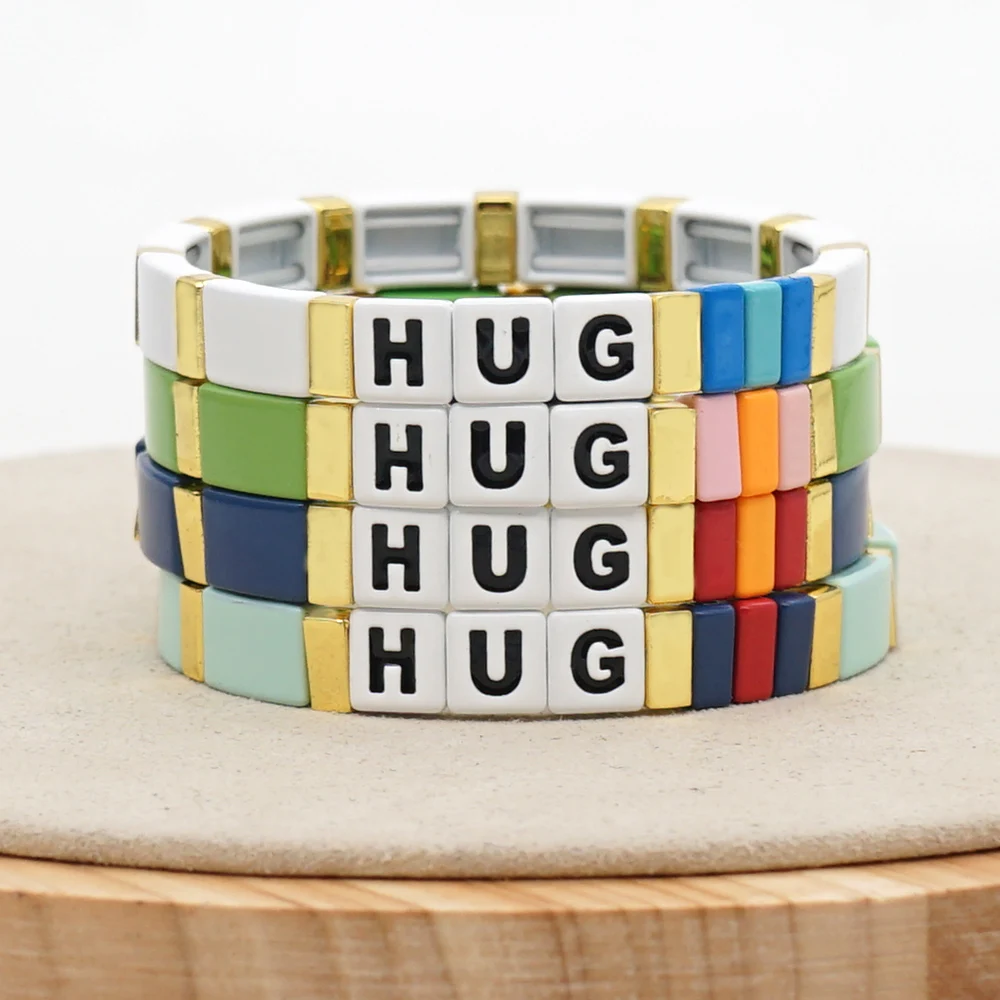 Shinus 2020 эмалированный эластичный браслет с бусинами женские браслеты повязка на