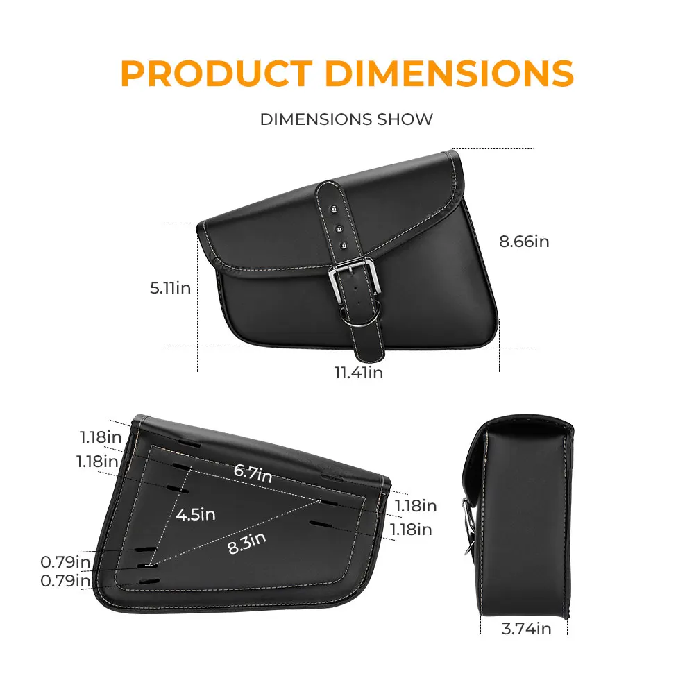 Мотоциклетная кожаная сумка для багажа Боковая Сумка SWINGARM Sportster XL 883 1200 Iron Dyna Softail