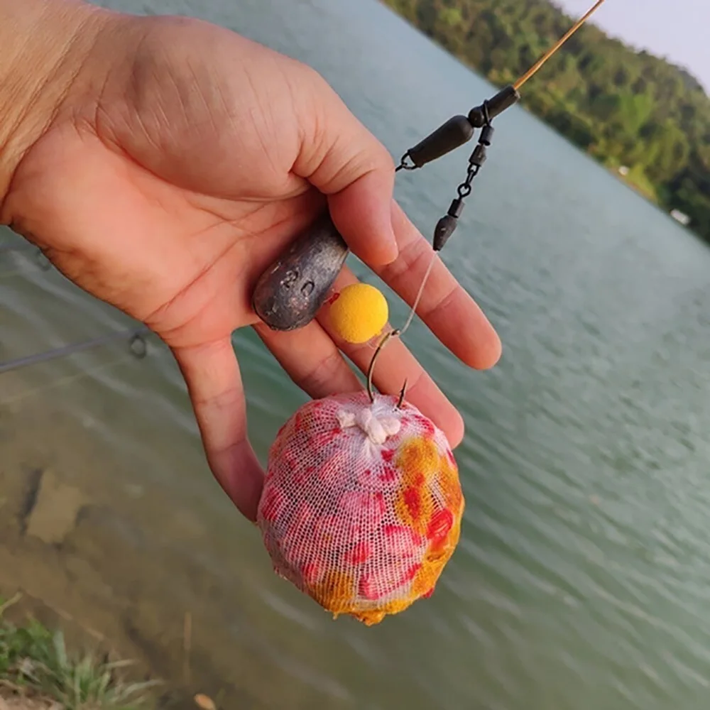 

5M PVA Fishing Mesh Soluble Narrow Bait Net Universal Refill Stocking Bait Bags Fish Net for Boilie Rig Bait Bags Carp Fishing