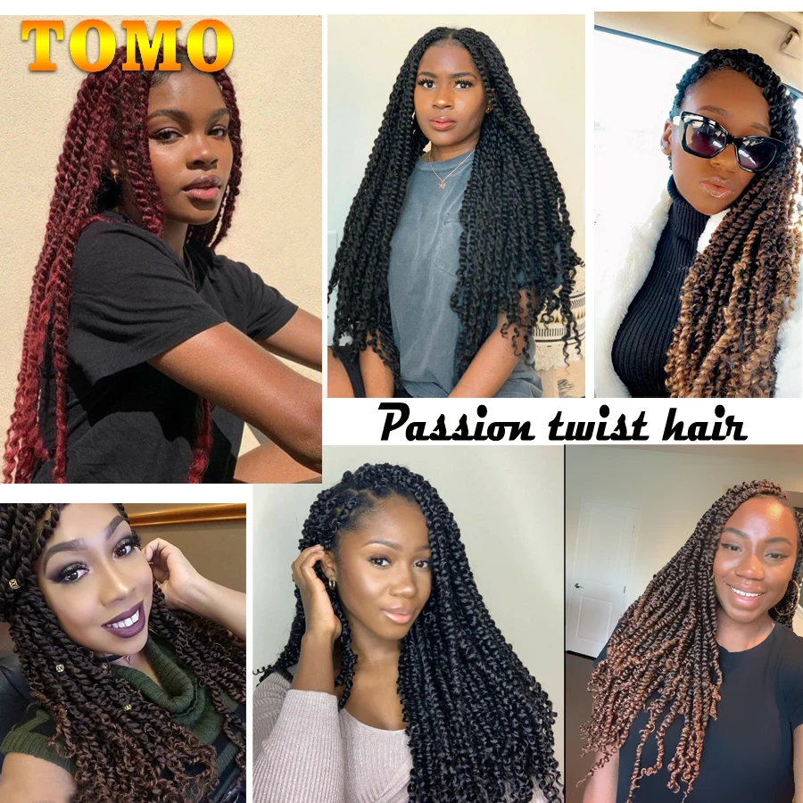 

Pre-twisted Passion Twist Hair Crochet Senegalese Bomb Twist Braids Ombre Crochet Hair Extensions For Women Girls 16 Strands/pc