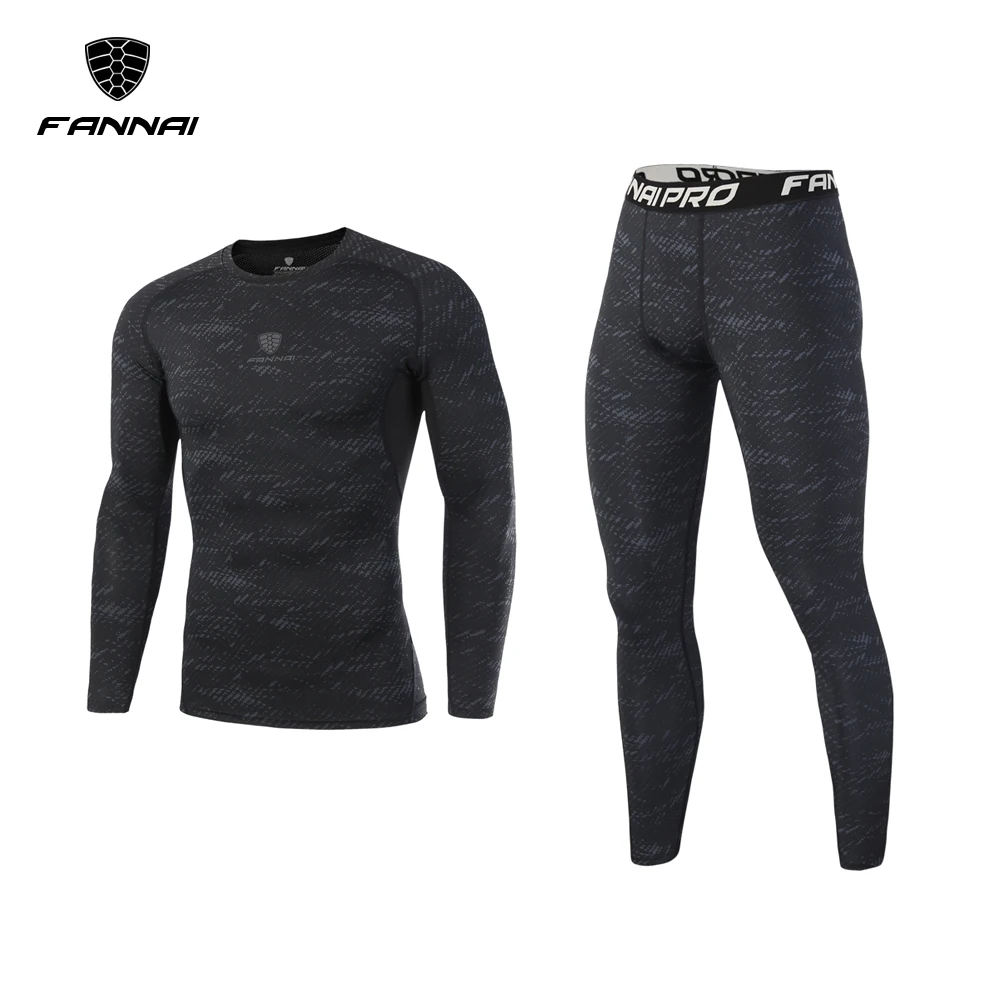 Брендовый мужской компрессионный спортивный костюм для мужчин гимнастическая