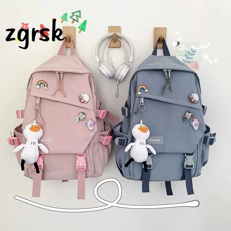 

Schoolbag Theft Backpack Woman 2021 Cute For Anti Teens Female Korean Harajuku High School Students Backpack Notebook Bookbag