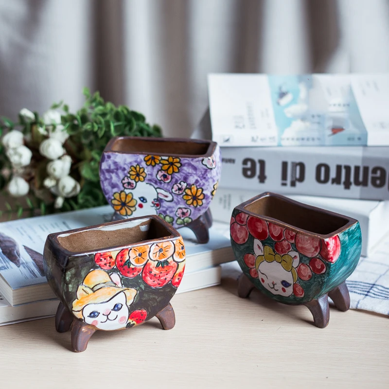 Глазурь мультфильм милый смелый керамика горящая роса дышащая барабанная