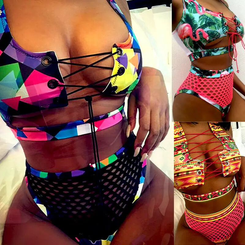 

2020 Swimwear Women Swimsuits Sexy Hollow Out Bikini Set Push Up High Waist Beach Bathing Suit Summer 2 Piece Swimsuit Bikinis