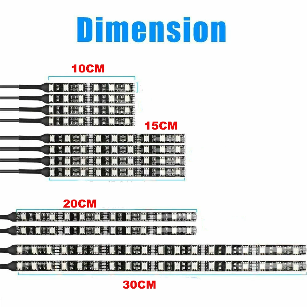 12 шт. неоновые светодиодные ленты RGB 120LED для мотоцикла|Декоративная лампа| |