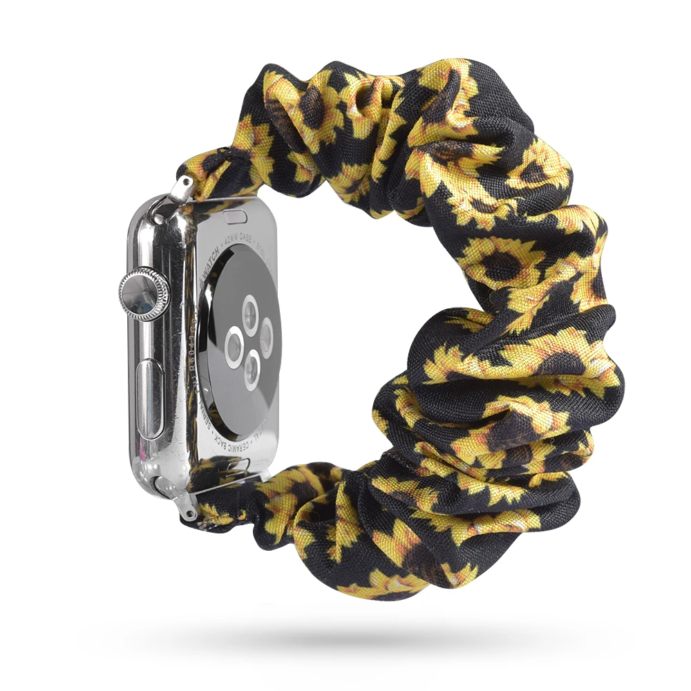 Новая мода резинка для волос эластичный ремешок для часов для Apple Watch 38 мм/40 мм 42 мм/44 мм Рождественский подарок браслет печатная ткань - Цвет ремешка: 28