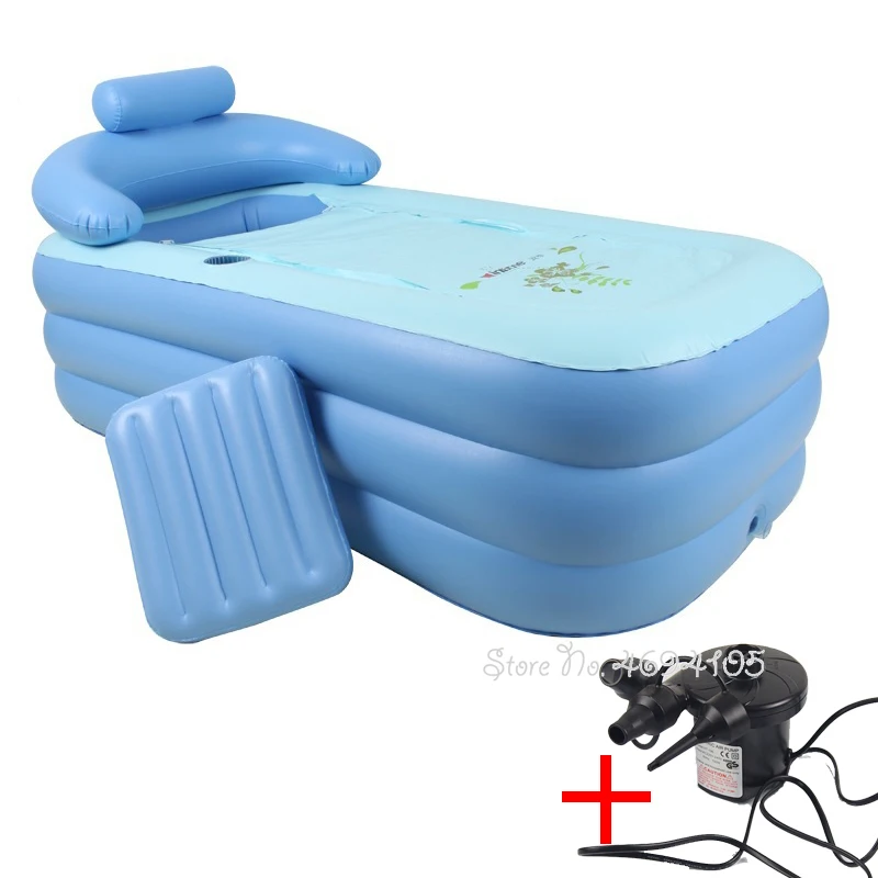 

Adult Spa PVC Folding Portable Bathtub For Adults Inflatable Bath Tub Size 160cm*84cm*64cm With Electric Pump