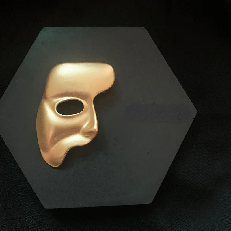 1 шт. винтажные металлические абстрактные полулицевые Броши золотого цвета в