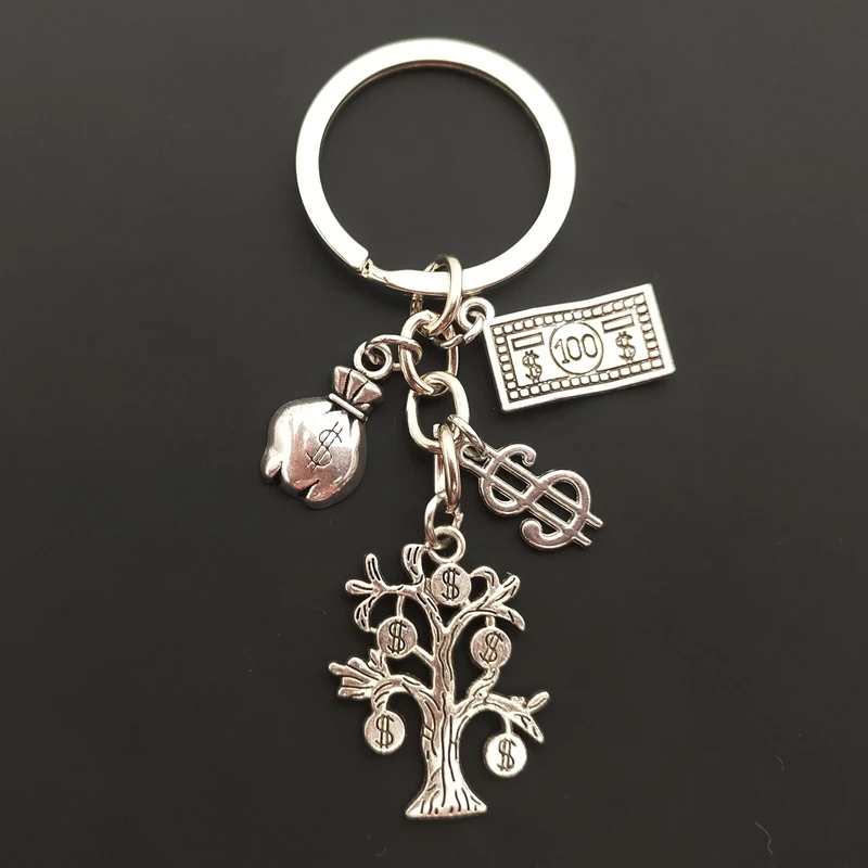 1 stylish keychain jewelry money tree wallet dollar pendant bag chain men and women gifts | Украшения и аксессуары
