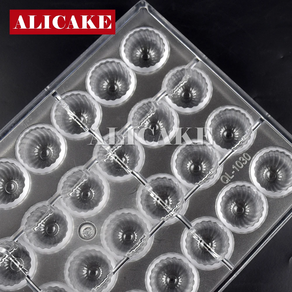 

32 Cavity Polycarbonate Chocolate Mold Thread Mousse Cake Confectionery Mold For Chocolates Mold Form Tray Baking Pastry Tools